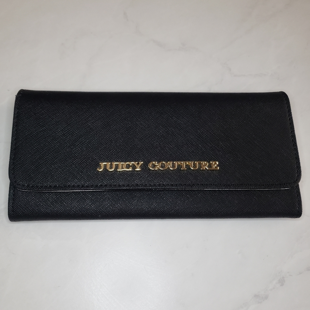 JUICY COUTURE Black & White Leather Wallet